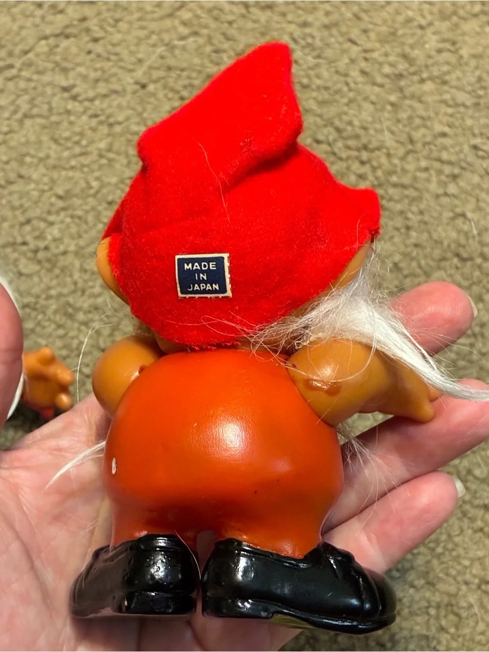 Set Of 2 Vintage Elf Gnome Rubber Dwarf Japan Lot RARE
